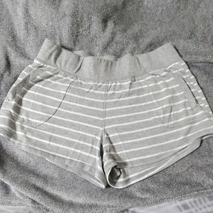 Gray and White shorts